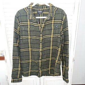 Known Supply Women's Medium Flannel Button Down Shirt Plaid Organic Cotton